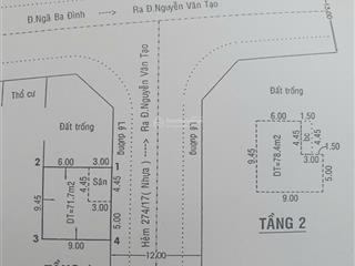 Nhà 9x9.5m, 1 lầu, giá 4,9 tỷ, nguyễn văn tạo, long thới, nhà bè, đường 14m