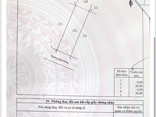 Bán đất nền dự án hud khu dân cư đã có sổ hồng riêng 120m2, 6x20m, giá đầu tư tại nhơn trạch