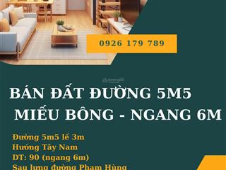 Giá tốt bán nhanh lô đất ngang 6m sau lưng đường phạm hùng giá chỉ hơn 2ty