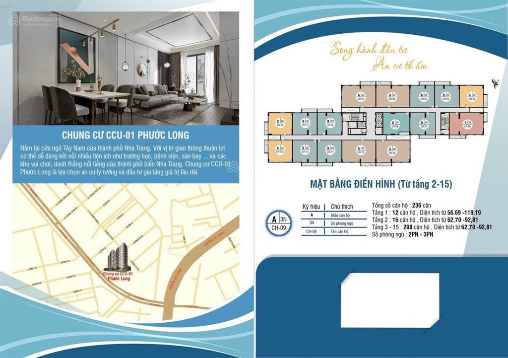 Bán căn hộ ccu  01 chủ đầu tư hud, giá gốc f0, 2pn 2wc có ban công