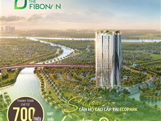 Mở bán căn hộ ngoại giao 2pn, căn góc tại dự án the fibonan ecopark, ck 6%, htls 0% 18 tháng