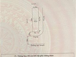 Lô góc 2 mặt đường gần vòng xuyến lê hồng phong diện tích 79,9m (ngang 4,5m) 0704 197 ***