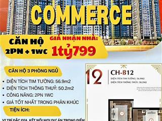 Chỉ 1tỷ 799 là sởm hữu 1 căn hộ 2 ngủ tại hoàng huy commerce