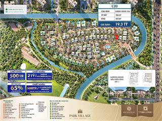 Biệt thự parkvillage vị trí đối diện công viên nội khu, tặng ngay xe sang trị giá 2 tỷ