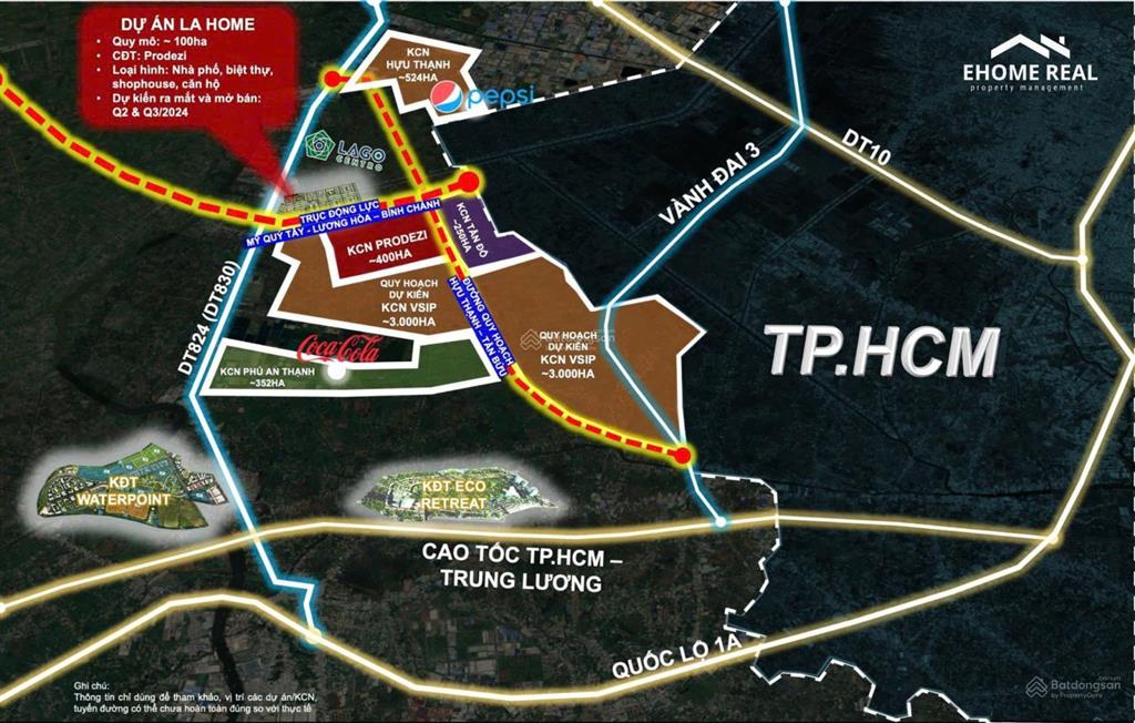 Đất chính chủ giá rẻ đối diện ecopark 220ha, 100m2, ecopark bến lức, sổ hồng riêng, 1tỷ960 sổ hồng