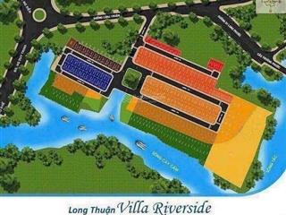 Chủ ngộp bank cần bán gấp lô đất kdc long thuận villa reverside view sông tắc giá chỉ 3ty250/81m2.
