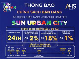 Mở quỹ căn góc, view hồ, cạnh sun world  đủ loại diện tích căn hộ giá rẻ hơn 150 triệu sun hà nam