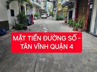 Gấp  bán nhà mặt tiền đường số, tân vĩnh quận 4, 35m2, 4 tầng, ko lộ giới, nhỉnh 6 tỷ tl