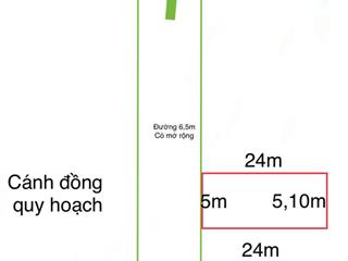 Lô mới f1 của dân 120m2 mặt tiền 5m nở hậu 5m1, đường ô tô full thổ cư