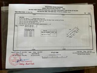 Bán đất tại phường khai quang, vĩnh yên, vĩnh phúc, chỉ với giá siêu hời 1,88 tỷ vnd, 112.3m2