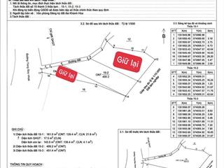 Khánh phú  khánh vĩnh
dt 409m2 full thổ cư, ngang 16m. 530tr