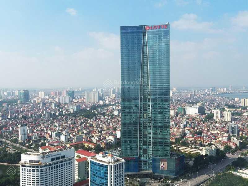 Cho thuê vp hạng a tại tòa nhà lotte center hanoi  54 liễu giai, ba đình dt 680m2 cắt nhỏ