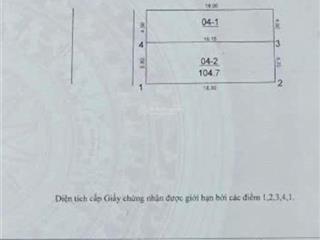 104.7 m2, mt 5m8, chợ kim, xuân nộn, đông anh, hà nội