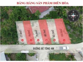 Bán gấp lô diên hoà  diên khánh giáp với trung tâm xã diên lạc.