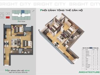 Mở bán căn hộ 69m2 2pn2vs tầng trung đẹp tại toà a3 chung cư tht newcity