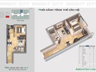 Trả trước 1.388 tỷ nhận ngay căn hộ 50m2 tầng 9 toà a3 chung cư tht new city