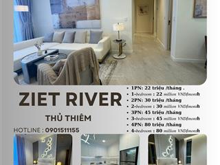 Cho thuê 1234pn tại dự án zeit river thủ thiêm , nhà mới 100% , 0901 511 ***