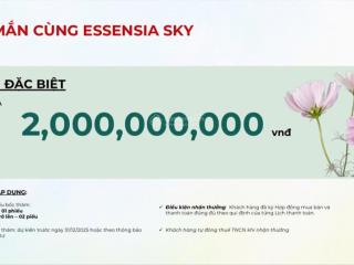 Chính thức nhận booking dự án essensia sky tặng 50tr/1bk chiết khấu hấp dẫn 410% pkdcđt 0944 581 ***