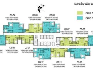 Bán căn 2pn ban công đn tầng cao view trực diện hồ tòa c3 d'capitale 119 tdh