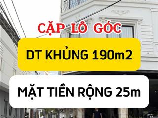 Cặp lô góc siêu phẩm biển mỹ khê dt khủng 190m2 ngang 25m. cách biểnphố tây an thượng chỉ 200m.