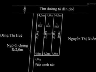 Sông he, dương kinh  80 m2, gần dự án vin, mặt 353