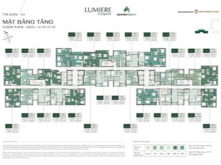 A3 lumiere evergreen, bán 2pn 2vs, 60m2 sử dụng, view thoáng, vh smart city, giá 4,x tỷ full