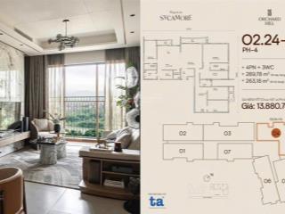 Bán 02 căn penthouse orchard hill tpmbd.
4pn  3wc, tầng 24