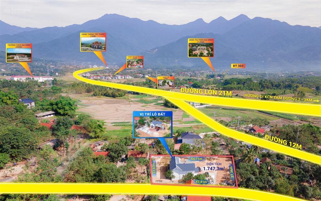 Bán đất 1747,3 m2 mặt tiền gần 43m  nở hậu vuông như bánh chưng. tặng kèm biệt thự mới xây