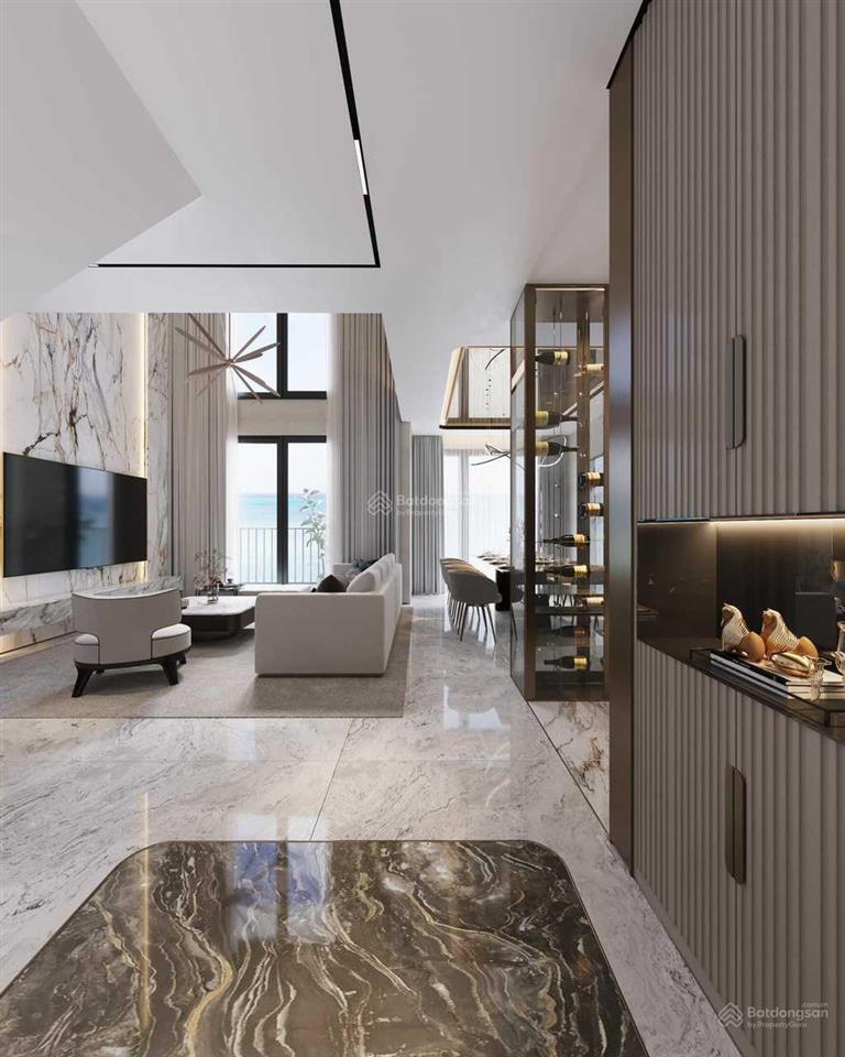 Chủ bán lỗ căn hộ biển cao cấp 2pn, 100m2, tầng cao vip 120 võ nguyên giáp, full nội thất luxury