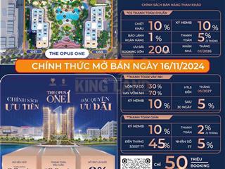 Giỏ hàng độc quyền giá tốt the opus one, trừ ngay 200tr chiếc khấu lên đến 12,5% đơn giá từ 70tr/m2