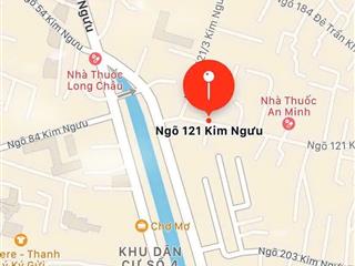 Nhà 4.68 tỷ, dt sổ 45m2, mt 3.5m, nhà cấp 4 gác lửng, ngõ 121 kim ngưu, hai bà trưng