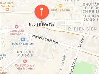 7.2 tỷ, dt sổ 38m2, mt 4.76m, 5 tầng, ý ngủ, ngõ 88 sơn tây, ba đình,