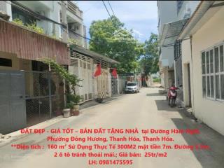 Đất đẹp  giá tốt  bán đất tặng nhà tại đường hàm nghi, phường đông hương, thanh hóa, thanh hóa.