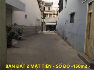 Bán đất 2 mặt tiền  sổ đỏ 150m2  giá rẻ  hẻm ô tô phường 6, quận 8, tp hồ chí minh