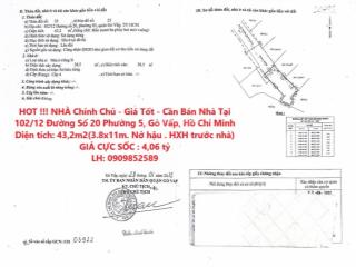 Hot !!! nhà chính chủ  giá tốt  cần bán nhà tại phường 5, gò vấp, hồ chí minh