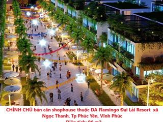 Chính chủ bán căn shophouse thuộc da flamingo đại lải resort xã ngọc thanh, tp phúc yên, vĩnh phúc