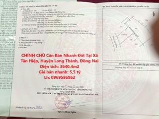 Chính chủ cần bán nhanh đất tại xã tân hiệp, huyện long thành, đồng nai