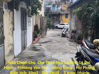 Nhà chính chủ cho thuê nhà số 9/45 lê đại hành  p.hoàng văn thụ  hồng bàng  hải phòng