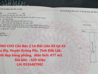 Chính chủ cần bán 2 lô đất liền kề tại xã ea kly, huyện krông pắc, tỉnh đắk lắk.