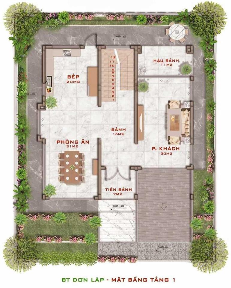Bán biệt thự khai sơn hill 318m2, hướng đông bắc, siêu vip.  0989 386 ***