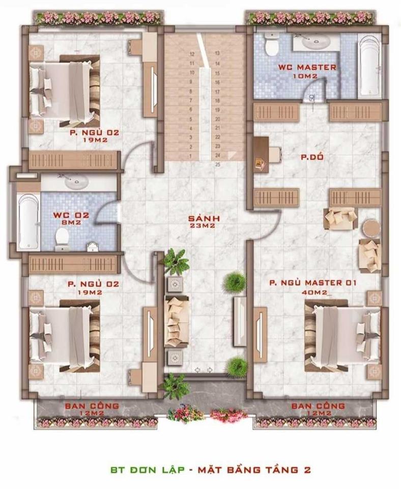 Bán biệt thự khai sơn hill 318m2, hướng đông bắc, siêu vip.  0989 386 ***