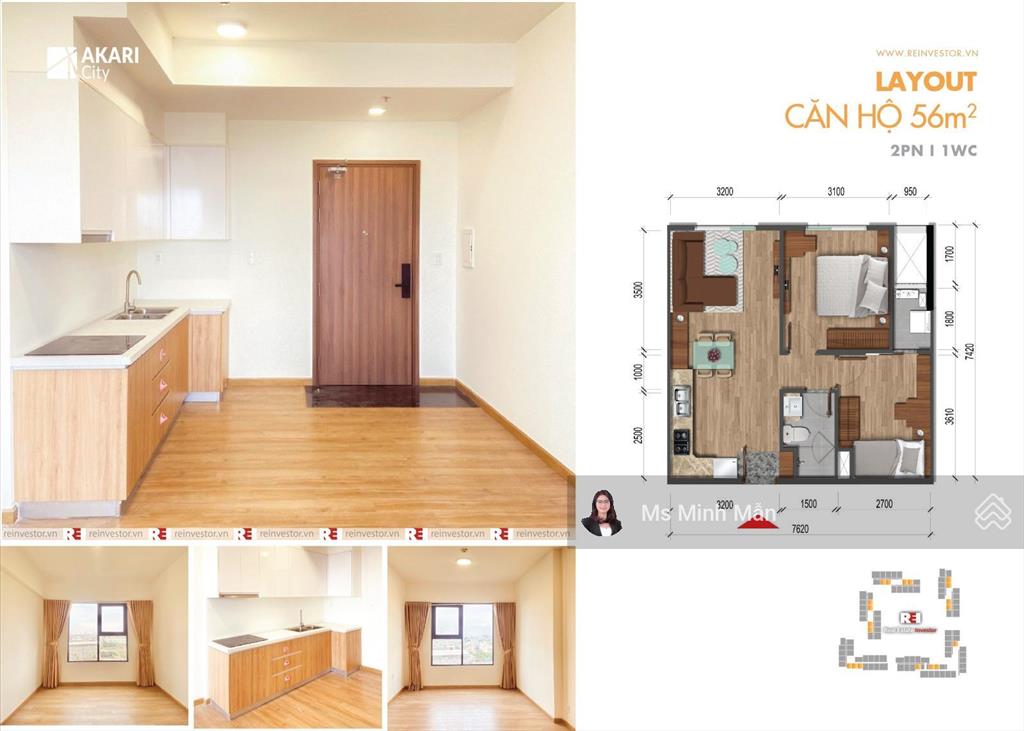 Chính chủ bán căn hộ 2pn sổ hồng, chung cư akari nam long, võ văn kiệt bình tân, nhận nhà ở ngay