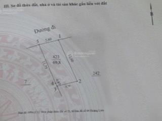 Bán 69.8m2 đất hoàng liên, bắc từ liêm, mặt tiền 5.6m đường 2 ô tô tránh