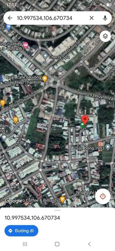 Đất phú lợi  dt 10x35m  thổ cư 100m2 đường ô tô thông vị trí gần vòng xoay hiệp thành 3 giá ok