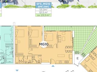 Cần bán căn hộ mezza 3n sf có sân vườn 23m2 view btđ. diện tích 122m2 giá chỉ 8,9 tỷ. trần 7,2m