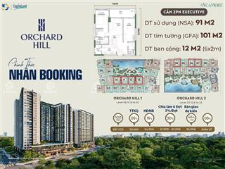 Sycamore bình dương 2pn 101m2 layout lạ, ban công lớn, view công viên 75ha, trả trước 215tr ký hdmb