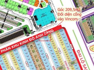 Siêu phẩm căn góc kinh đô đối diện cổng vincom  209m2 giá 56 tỷ vinhomes ocean park 2