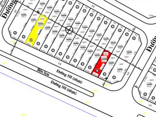 Mt đường n8, đường đôi mỗi bên 2 làn xe, sát bên aeon mall, dt 6x22m. giá 4tỷ5