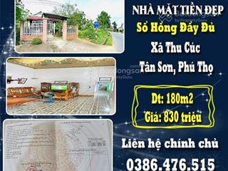 Chính chủ bán căn nhà mặt tiền tại xã thu cúc, tân sơn, phú thọ