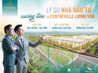 Suất ngoại giao căn đẹp giá tốt cho nhà đầu tư tại centre ville  lương sơn sổ đỏ sẵn sang tên